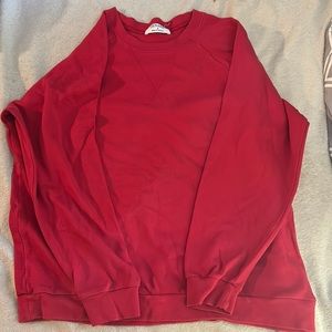 Red Oversized crew neck